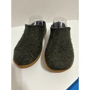 GLERUPS SLIPPERS WOMANS 36 FORREST GREEN RUBBER SOLE